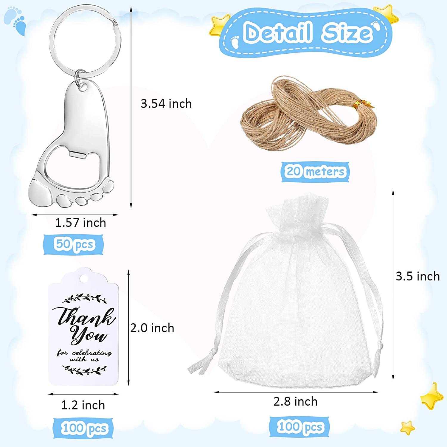 50-Piece Baby Footprint Key Ch - Zwitsal Baby Products review and price